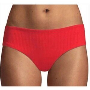 Mara Hoffman Women's‎ M Nora  Hipster Swim Bottom Red Ribbed Knit NWT UPF50+